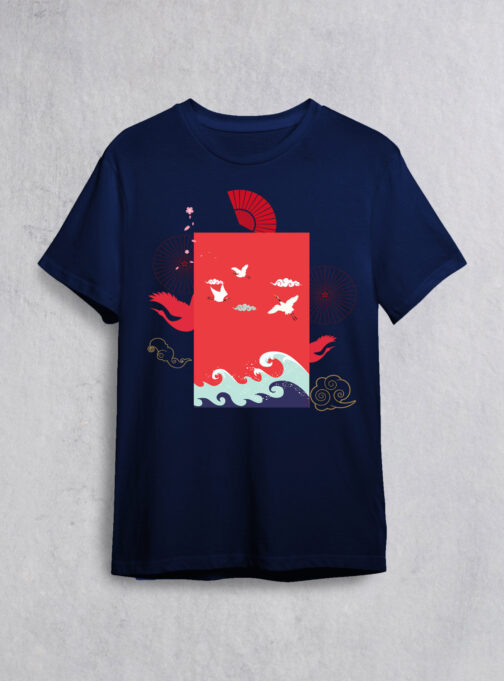 Ode To Japan Half Sleeve T-Shirt ODJ37 - Image 3