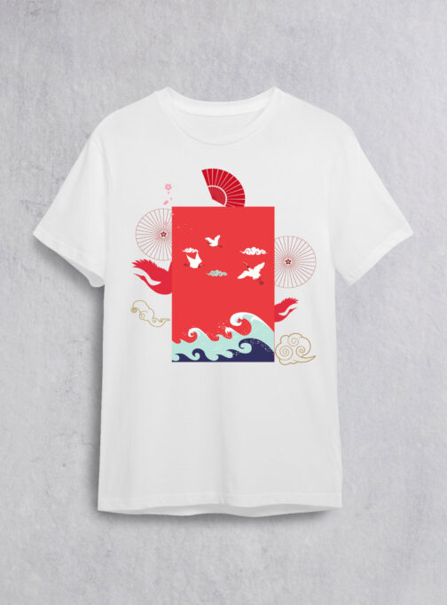 Ode To Japan Half Sleeve T-Shirt ODJ37 - Image 4