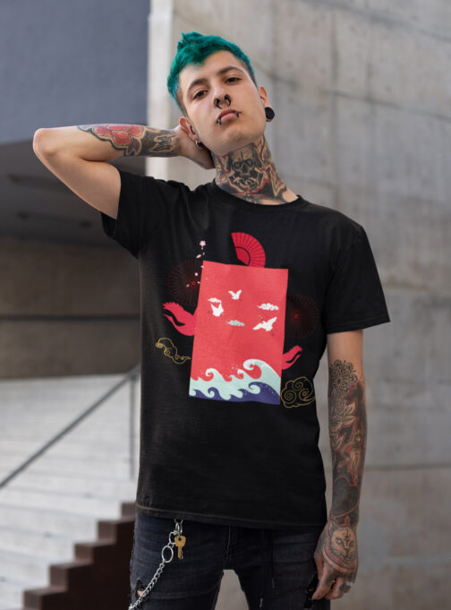 Ode To Japan Half Sleeve T-Shirt ODJ37