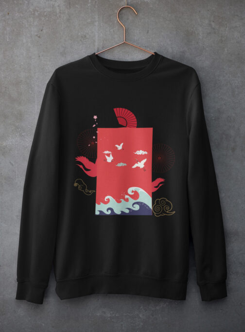 Ode To Japan Men's Sweatshirt ODJ37 - Image 3