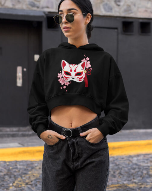 Ode To Japan Cropped Hoodie ODJ14