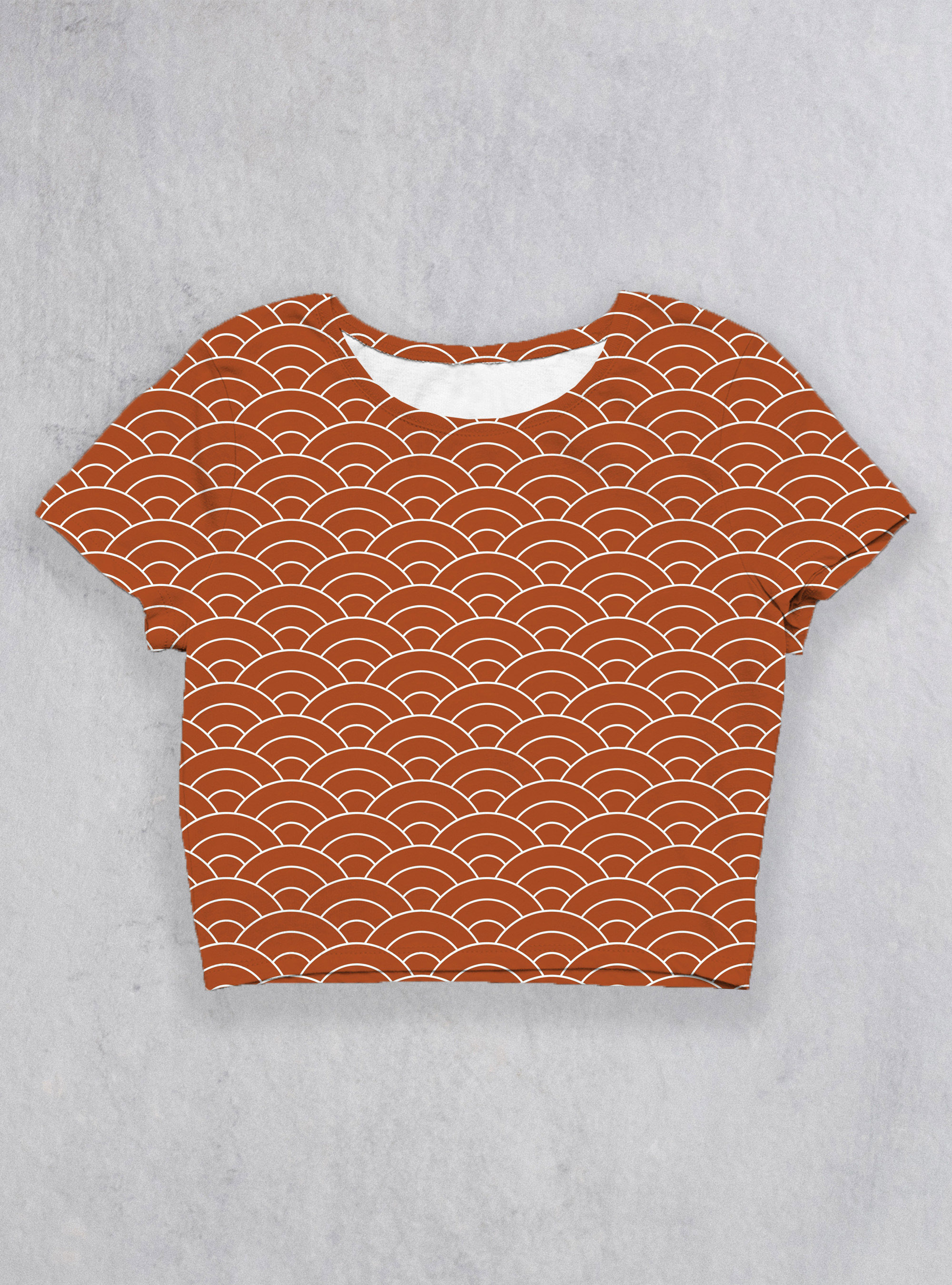 Ode To Japan Croptop ODJP04 Brick Red