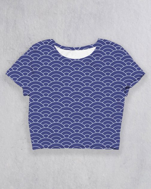 Ode To Japan Croptop ODJP04 Navy Blue