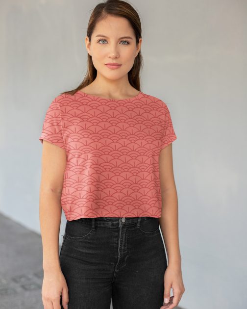 Ode To Japan Croptop ODJP05 Peach